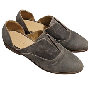Nisolo Gray Leather Flats